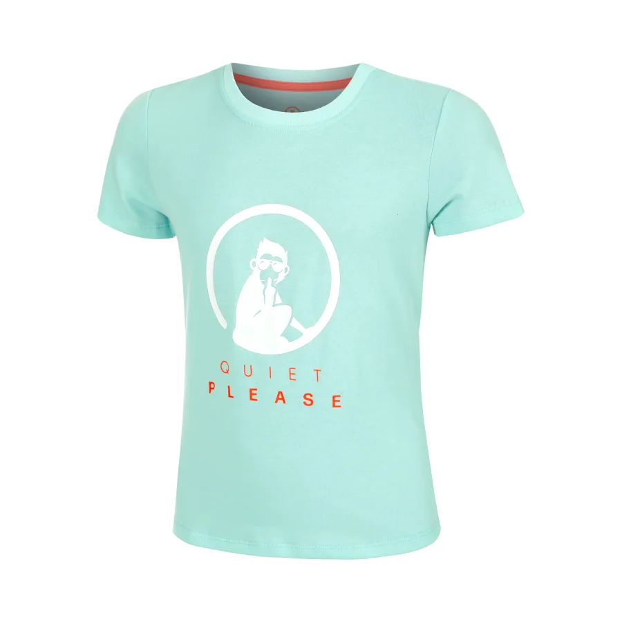 Quiet Please Quiet Please Wild Baseline Logo T - Shirt Mädchen Türkis, Mehrfarbig