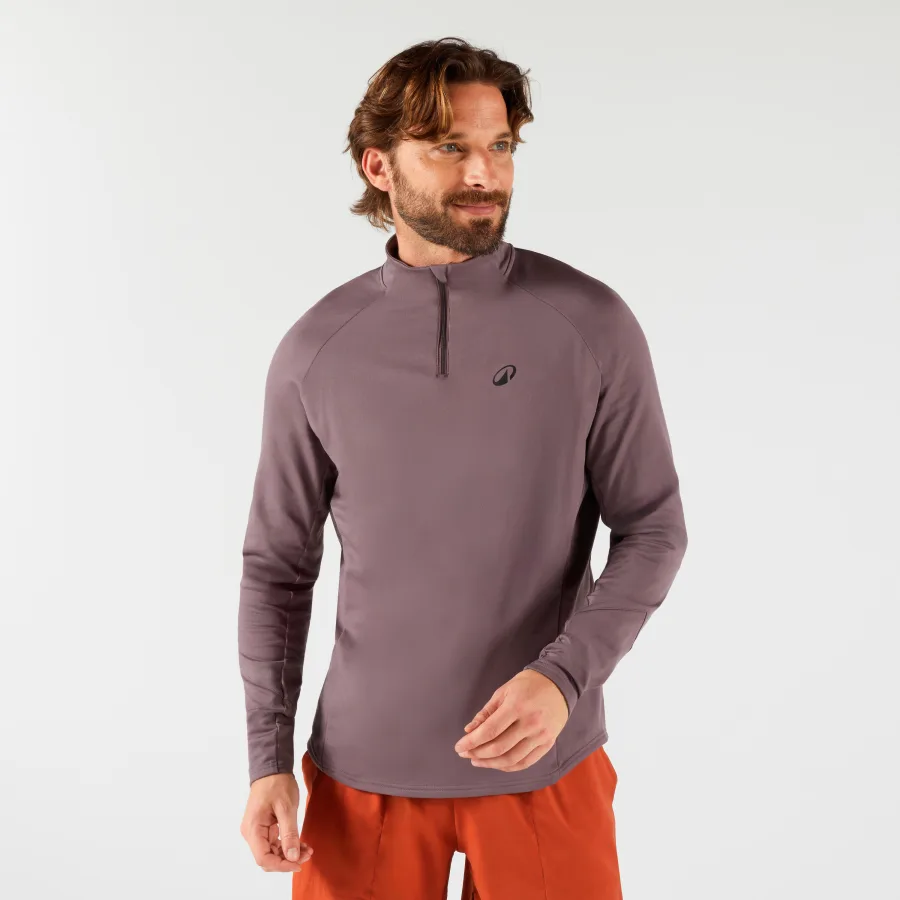 KUIKMA Herren Langarmshirt Tennis - Thermic 1/2 Zip braun