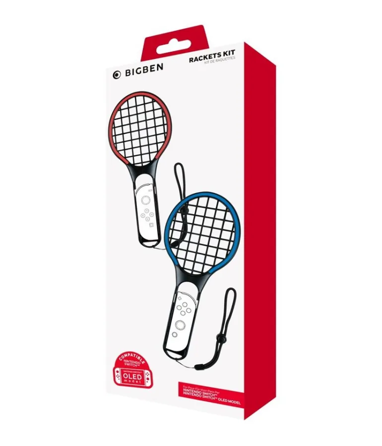Bigben BigBen 2 für Nintendo Switch Tennisschläger für Joy-Con Tennis Duo Pack Zubehör Nintendo