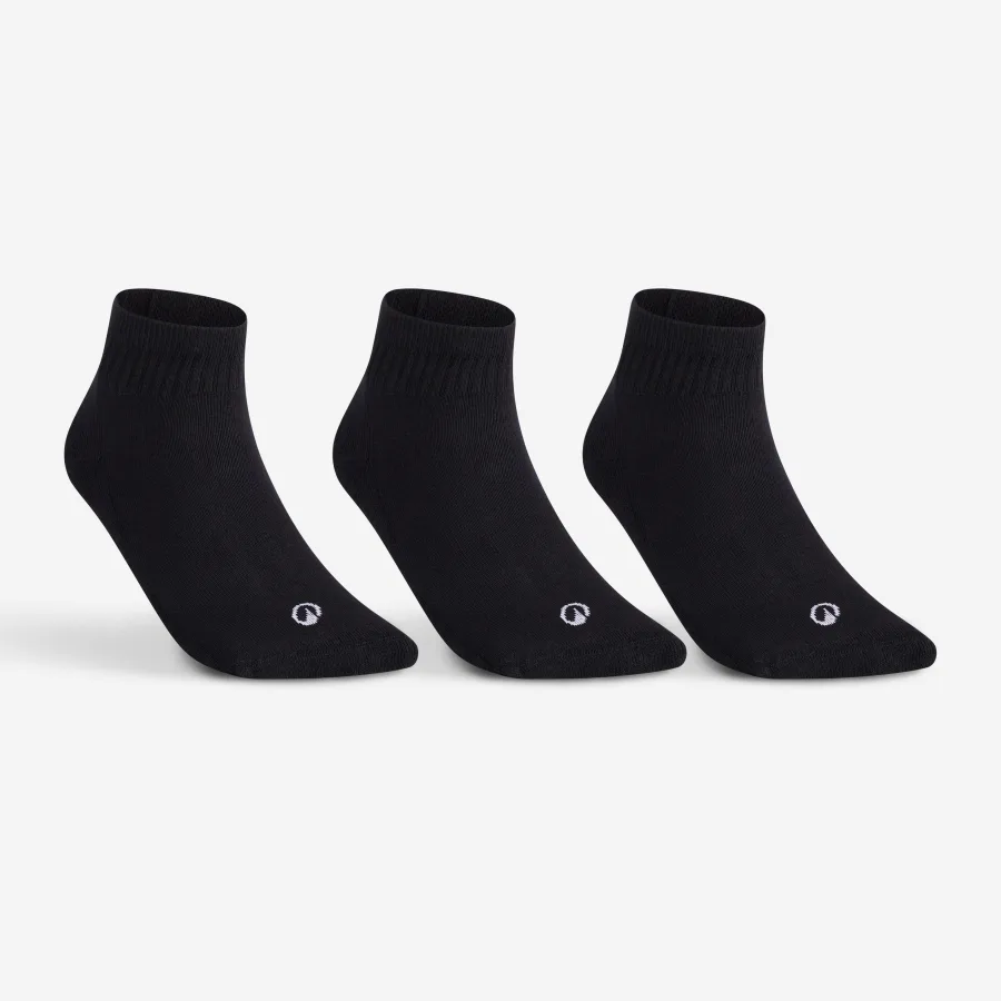 Decathlon Tennissocken Mid 3er-Pack - RS 100 schwarz