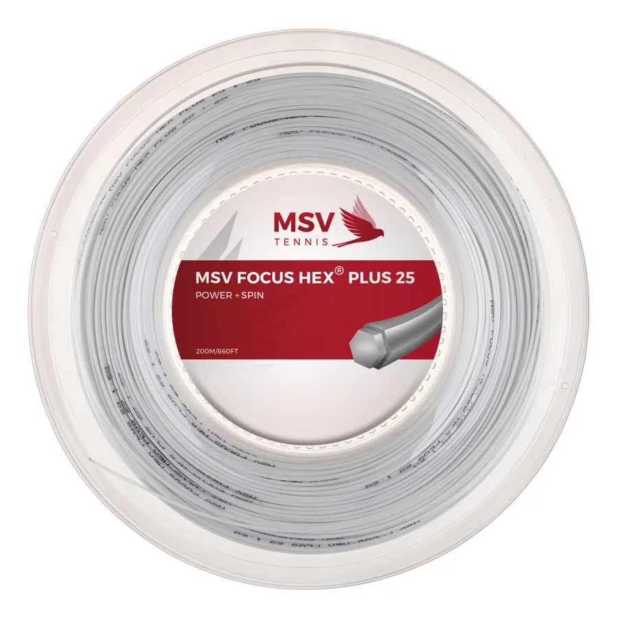 MSV MSV Focus - HEX Plus 25 Saitenrolle 200m Weiß