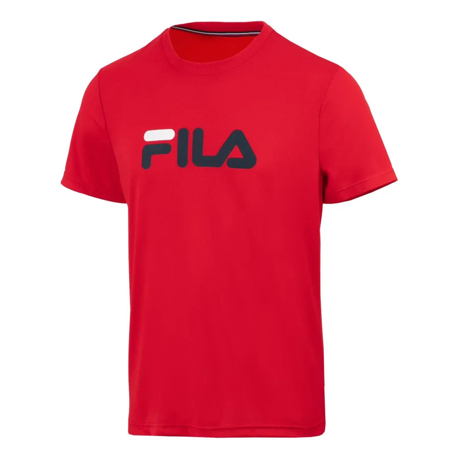 FILA Fila Logo T - Shirt Herren Rot, Dunkelblau