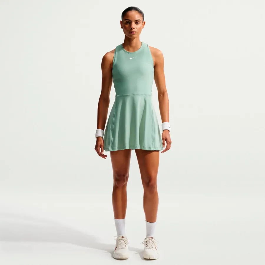 Nike Dri-FIT Victory Kleid Damen - graugrün, weiß