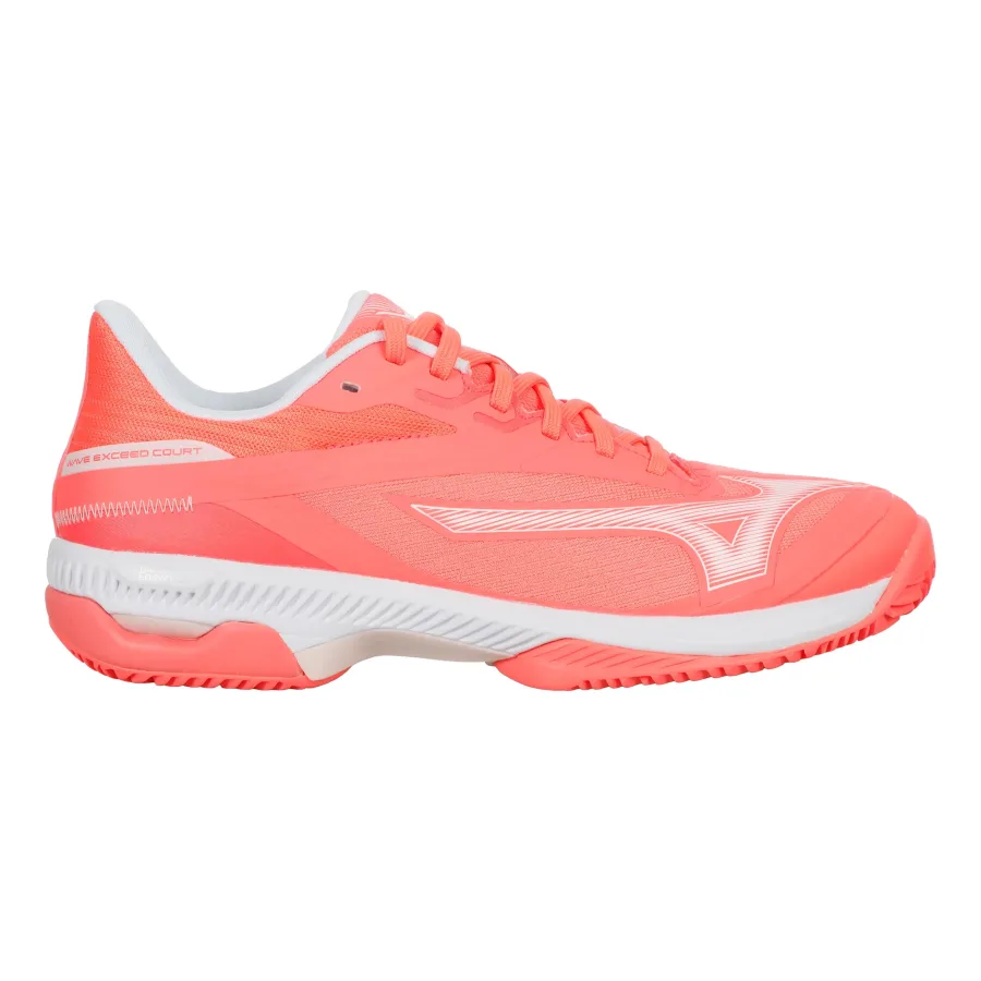 Mizuno Mizuno Wave Exceed Court Sandplatzschuh Damen - Koralle, Weiß
