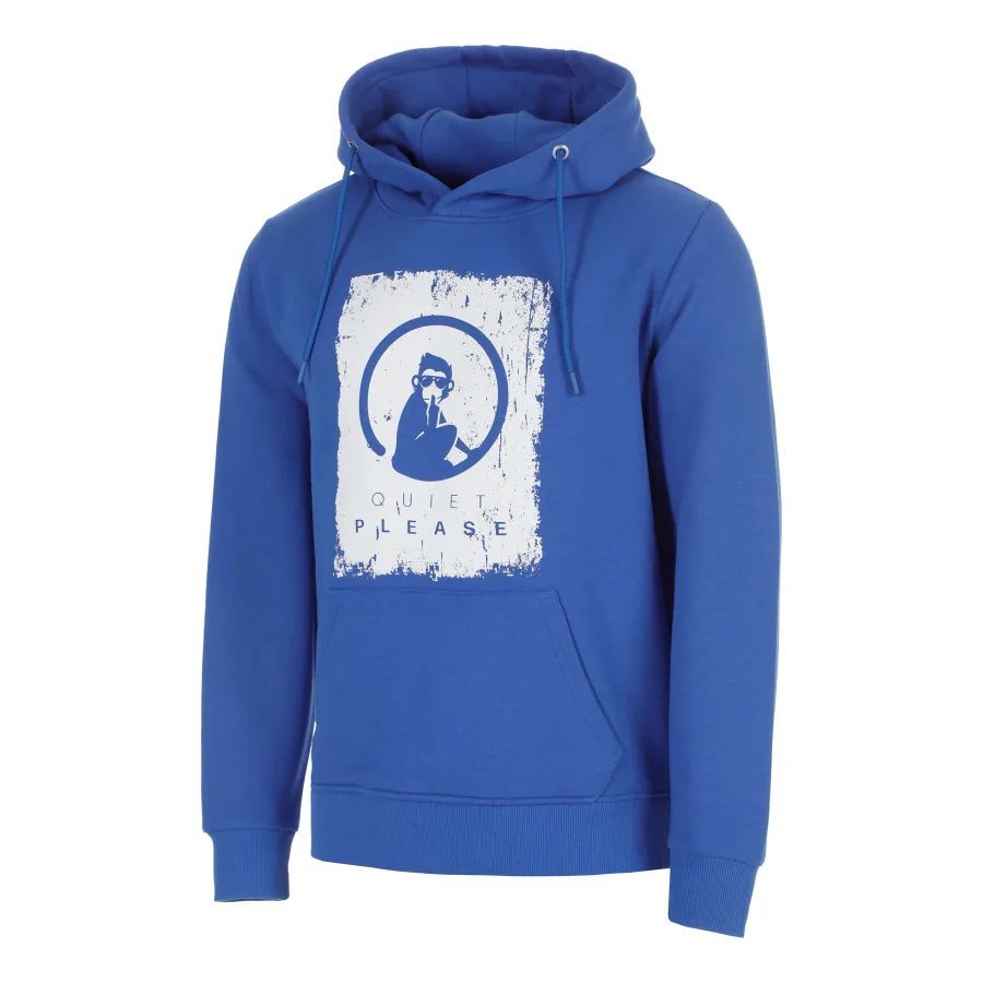 Quiet Please Quiet Please Crush Scraped Hoody Herren - blau, weiß