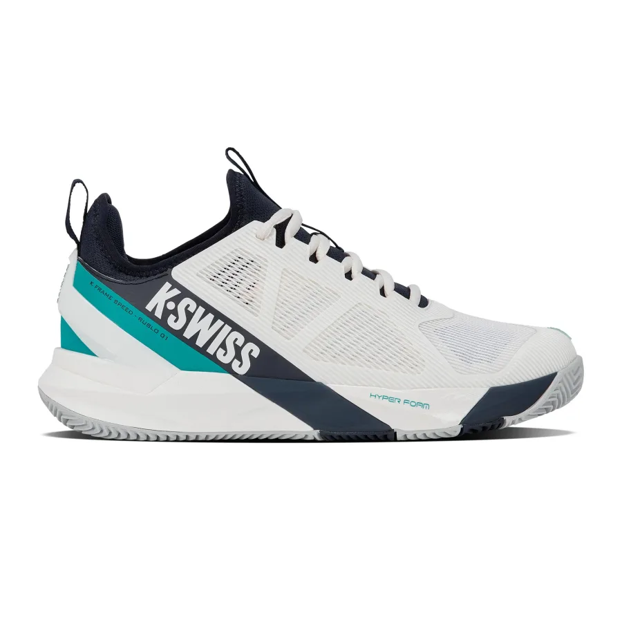 K-Swiss K-Frame Speed Rublo Sandplatzschuh Herren - weiß, dunkelblau