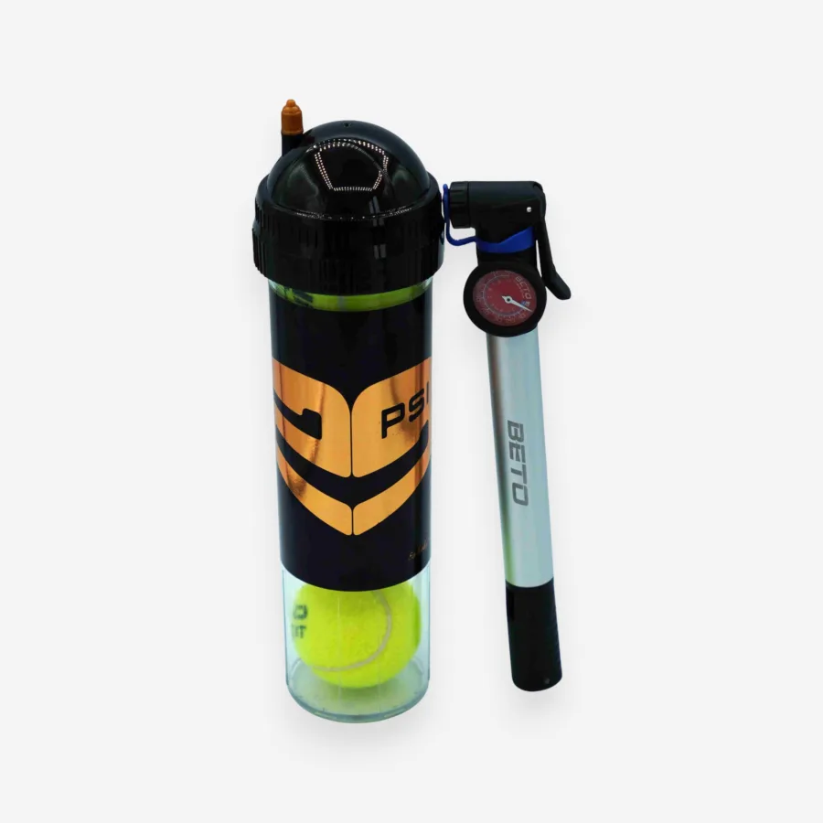 TUBOPLUS Druckbehälter für 4 Tennisbälle - TuboX4 29PSI + Pumpe