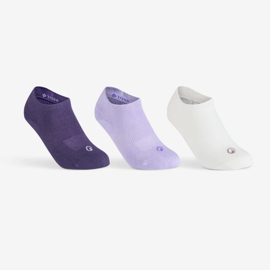 Decathlon Tennissocken Low 3er Pack - RS160 grau/violett/blau