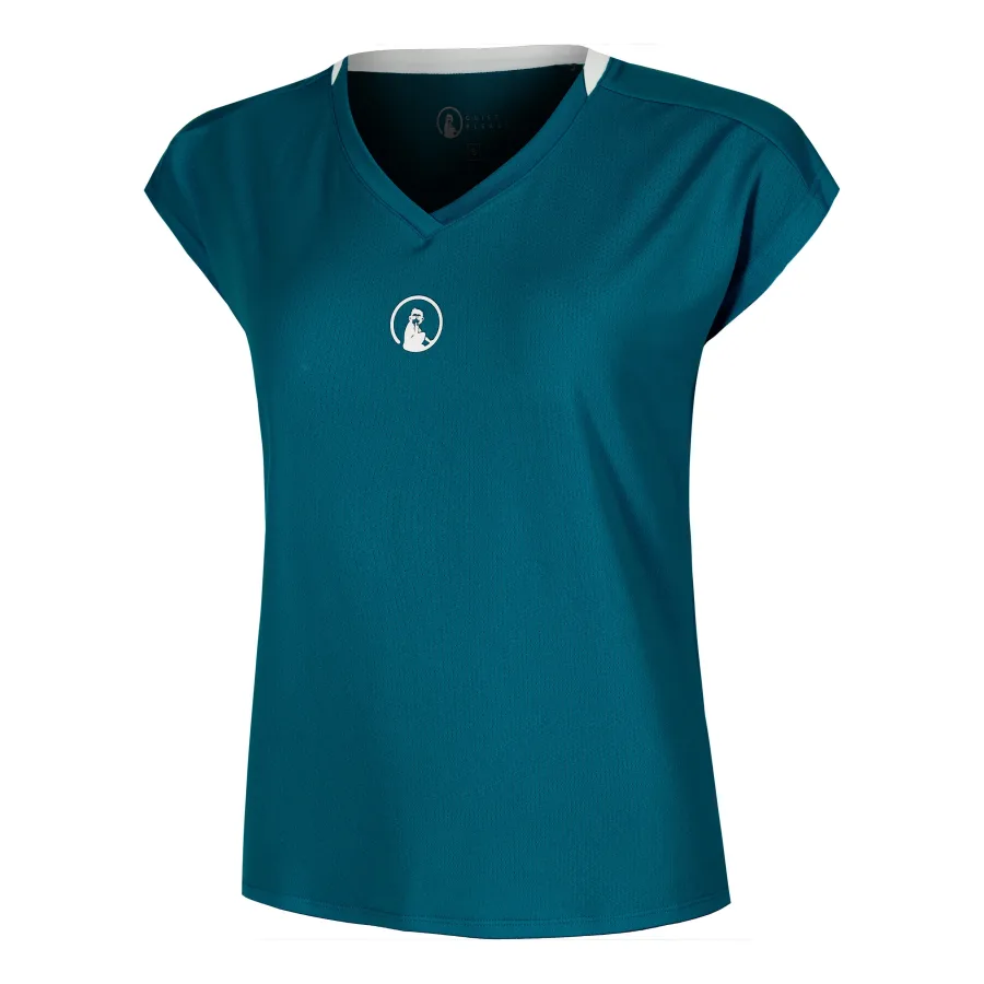 Quiet Please Quiet Please Create Volley T - Shirt Damen Petrol, Weiß