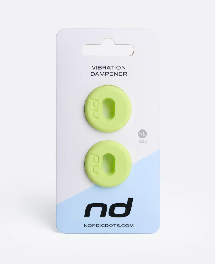 NORDICDOTS Vibrationsdämpfer für Tennisschläger Sky Blue/Neon Yellow