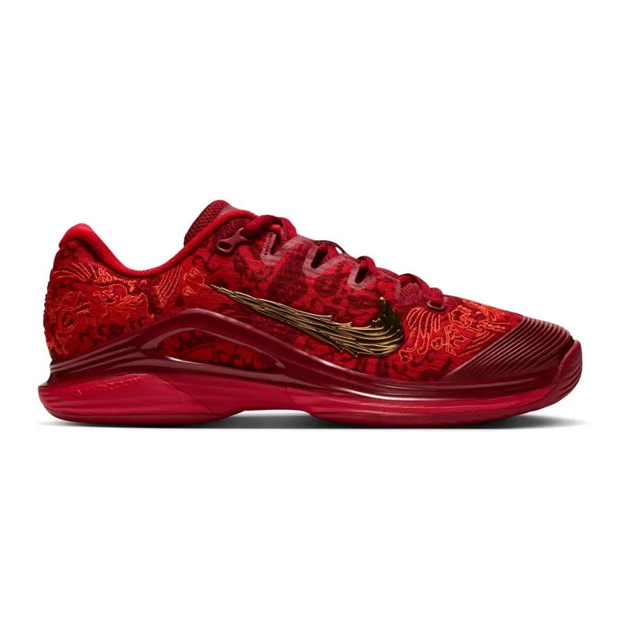 Nike Qinwen Zheng Vapor 12 Allcourtschuh Damen-rot, gold