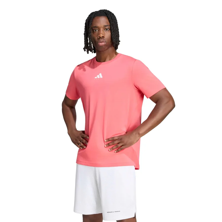 adidas Graphic T-Shirt Herren - berry, weiß