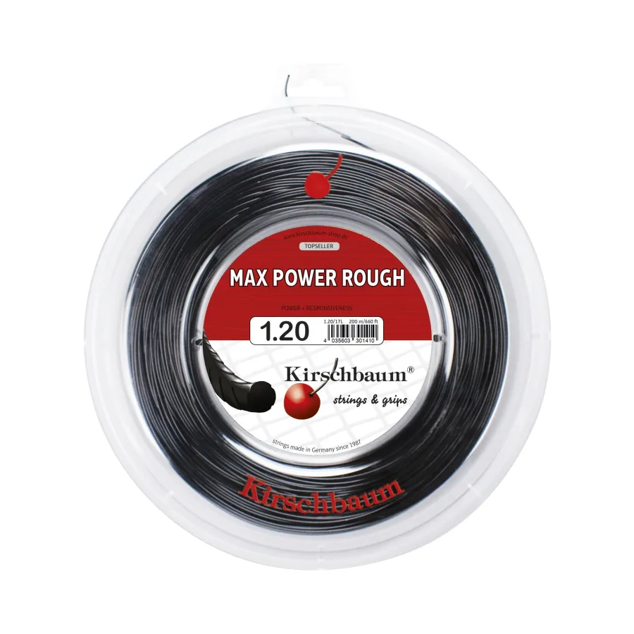 Kirschbaum Kirschbaum Max Power Rough Saitenrolle 200m - Anthrazit