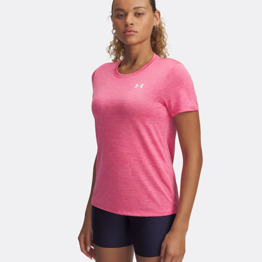 Under Armour Tech Twist T-Shirt Damen-Pink,Weiß
