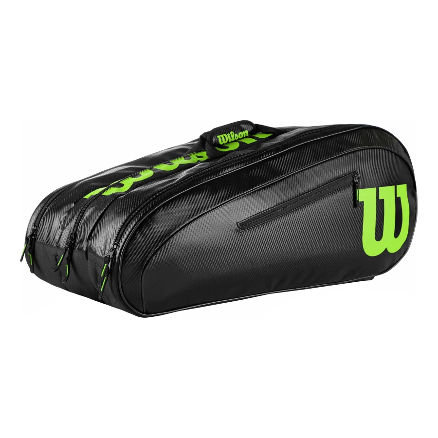 Wilson Wilson Elite Schlägertasche 15er - Schwarz, Limette