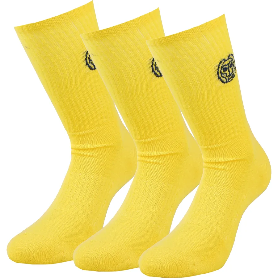 BIDI BADU BIDI BADU Matayo Crew Tech Sportsocken 3er Pack Herren - Gelb, Schwarz