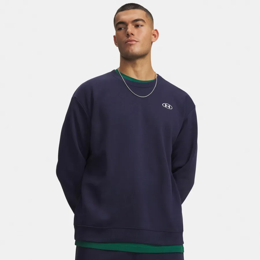 Under Armour Rival Fleece Crew Sweatshirt Herren - blau, weiß