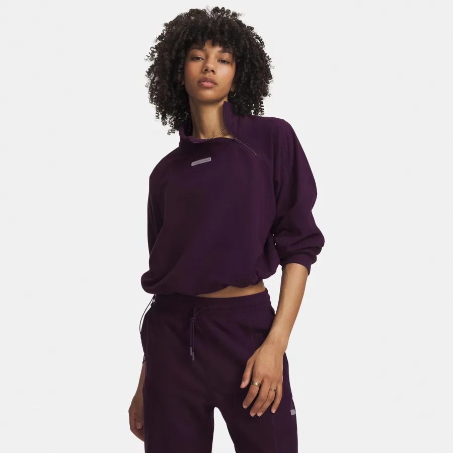 Under Armour Performance Fleece 1/4 Zip Sweatshirt Damen - lila, violett