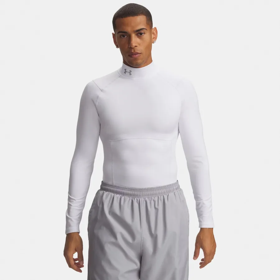 Under Armour Coldgear Elite Comp Longsleeve Herren - weiß, silber