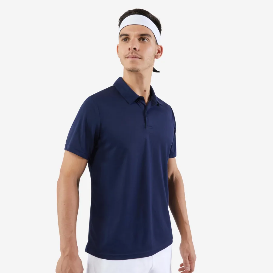 KUIKMA Herren Poloshirt kurzarm Tennis - Essential marineblau
