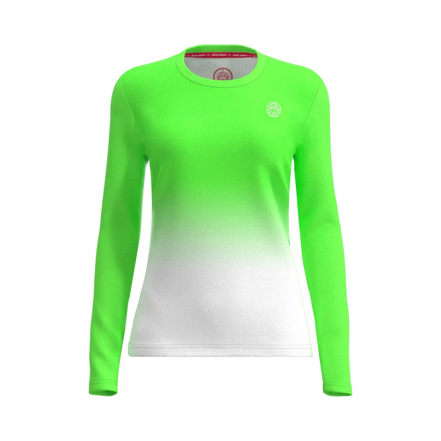 BIDI BADU BIDI BADU Crew Gradiant Longsleeve Mädchen - Neongrün, Weiß