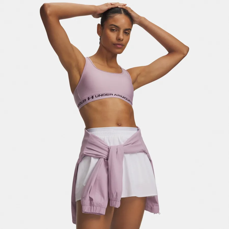 Under Armour Crossback Middle Sport-BH Damen - rosa, violett