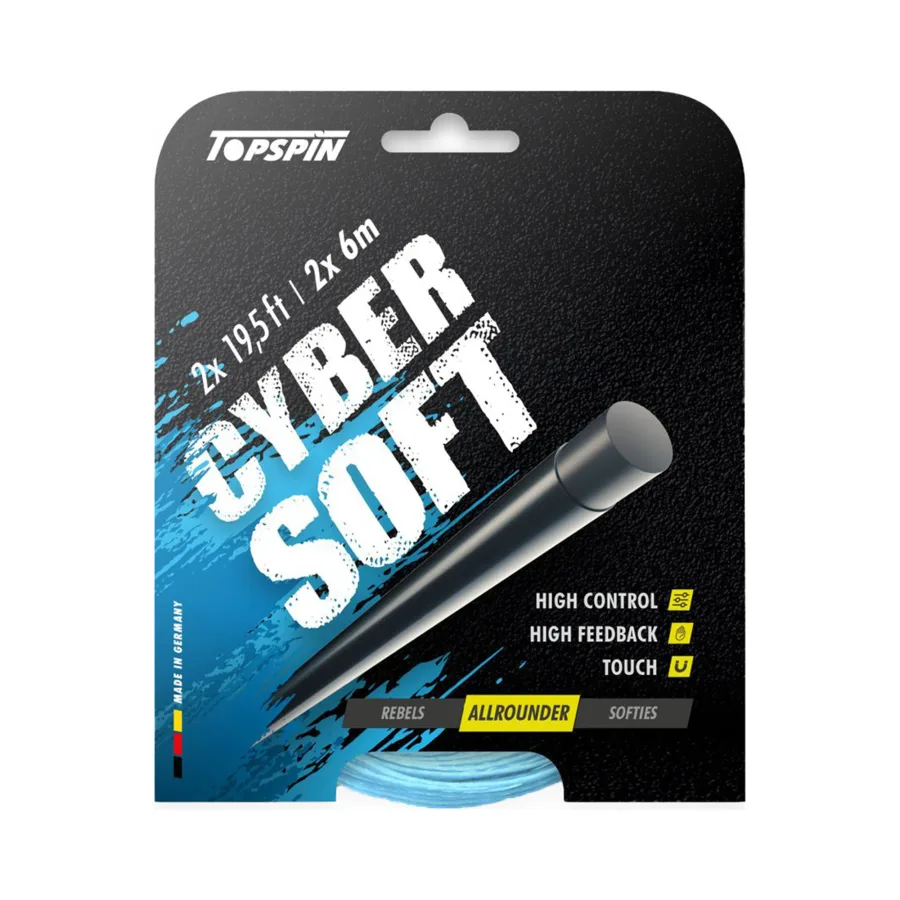 Topspin Topspin Cyber Soft 12m Saitenset - Hellblau