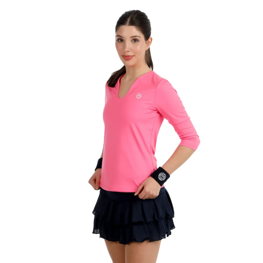 BIDI BADU BIDI BADU Crew 2.0 V - Neck Longsleeve Damen pink