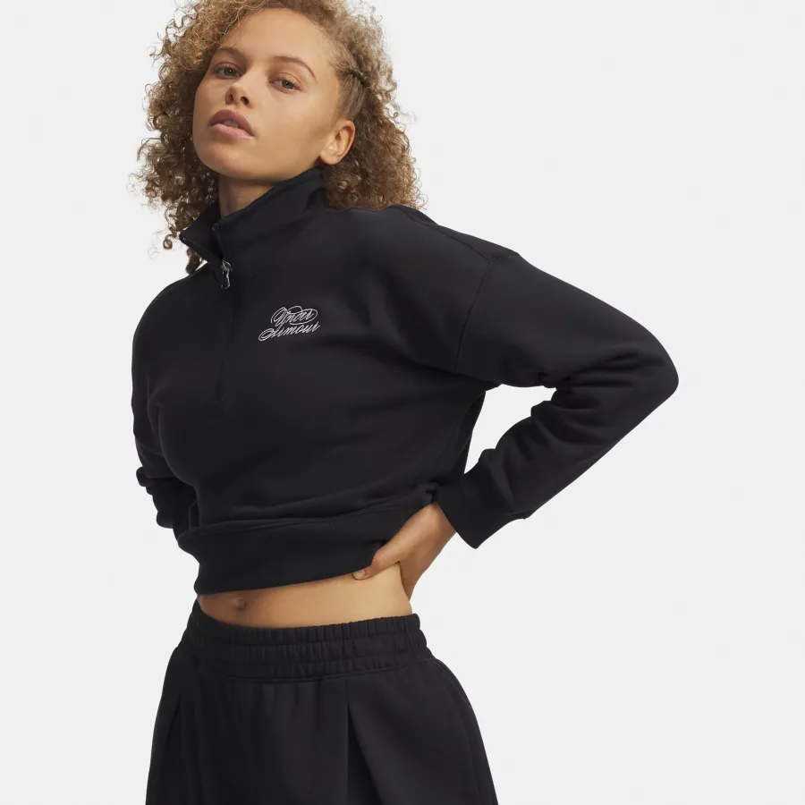 Under Armour Under Armour Rival Fleece Script Halfzip Sweatshirt Damen