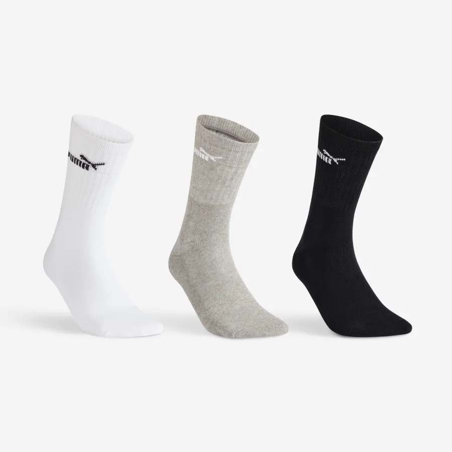 Puma Kinder Sportsocken High 3er Pack - weiß/grau