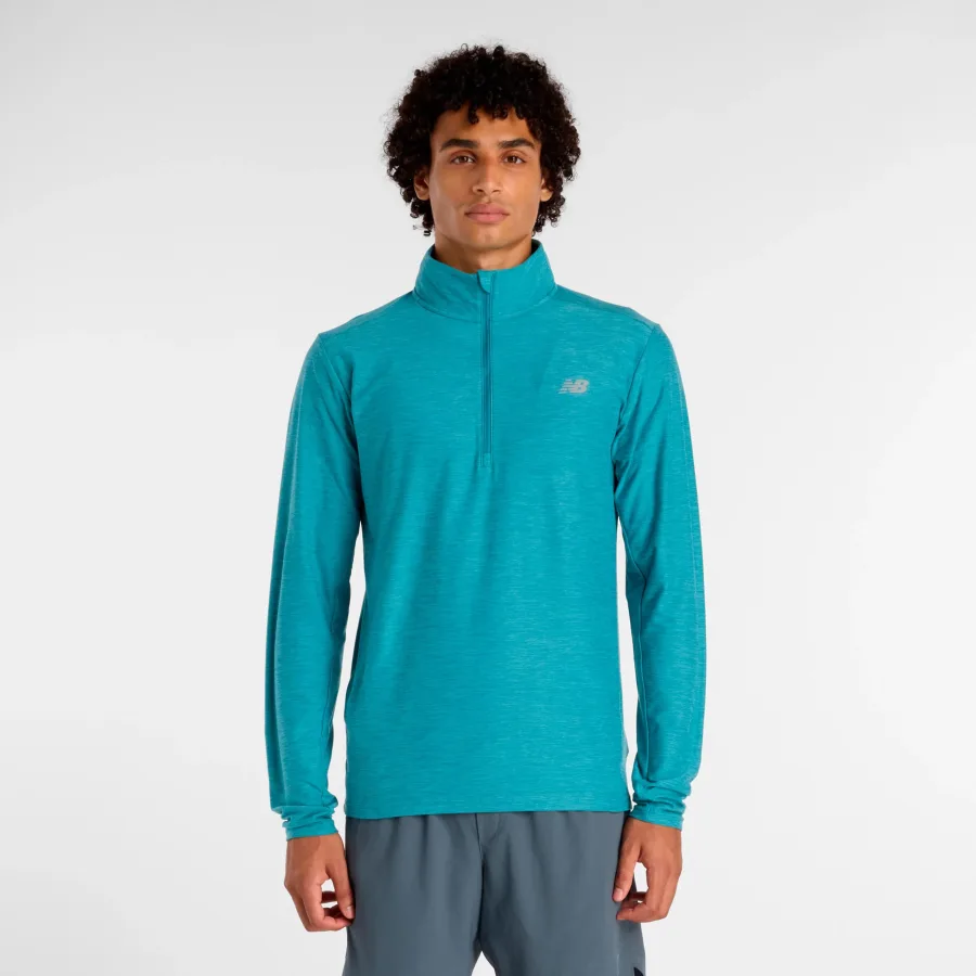 New Balance New Balance Space Dye 1/4 Zip Longsleeve Herren