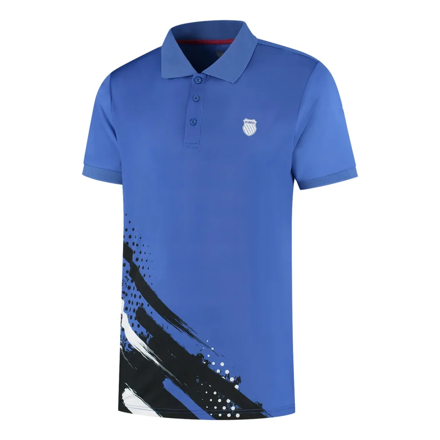 K-Swiss K - Swiss Hypercourt Print Stripe Polo Herren