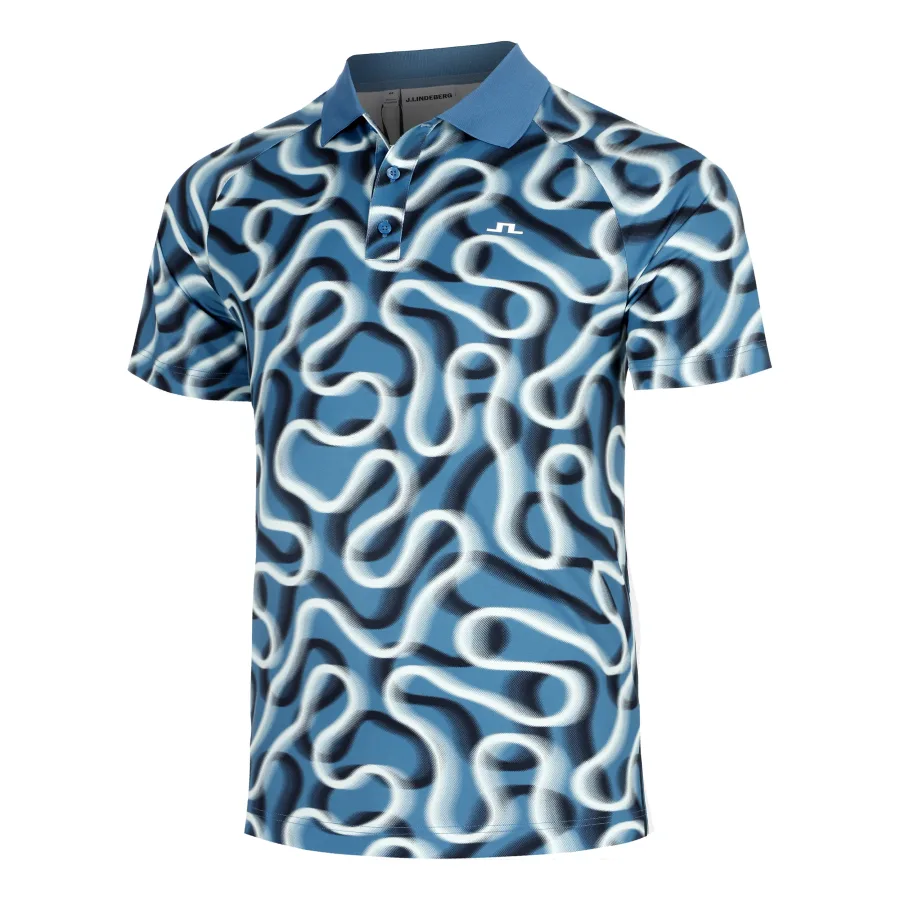 JLindeberg JLindeberg Paul Print Polo Herren - blau