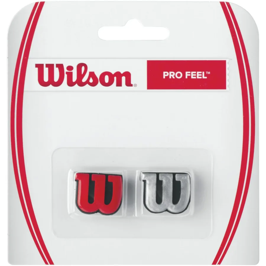 Wilson Pro Feel Dämpfer 2er Pack-Silber,Rot