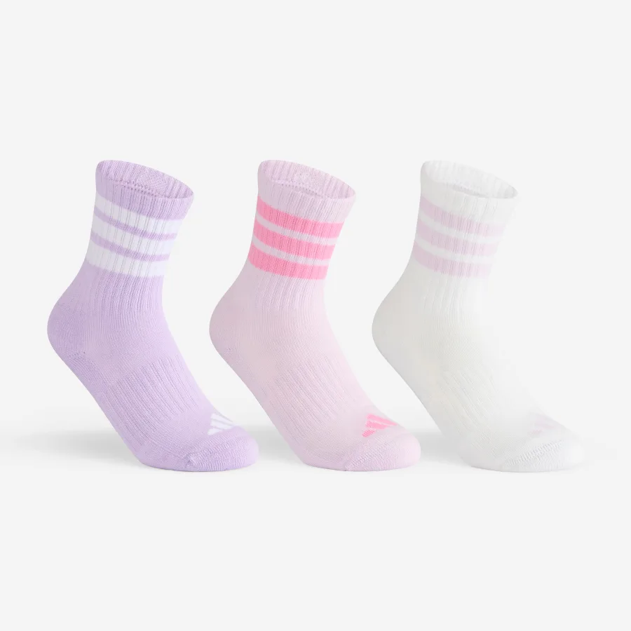 adidas Kinder Sportsocken High 3er Pack - violett/rosa
