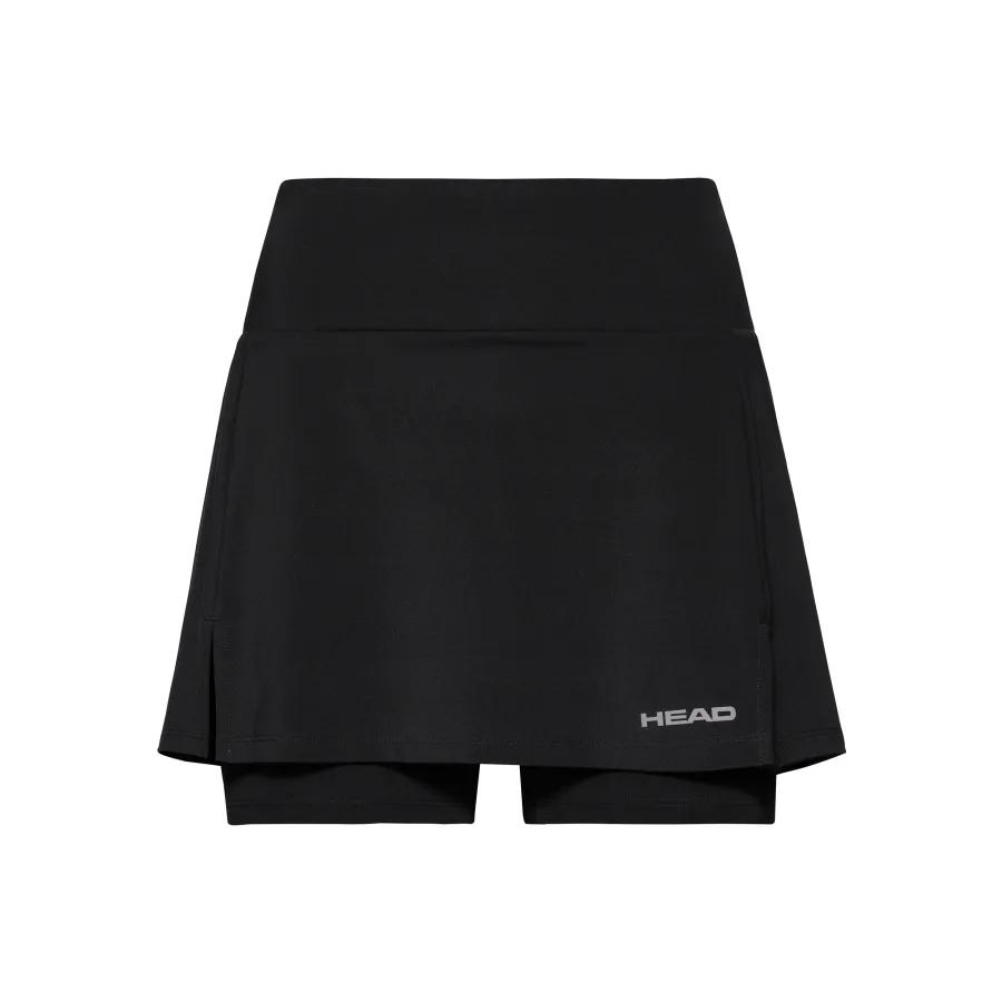 HEAD Club Basic Long Rock Damen-Schwarz,Silber
