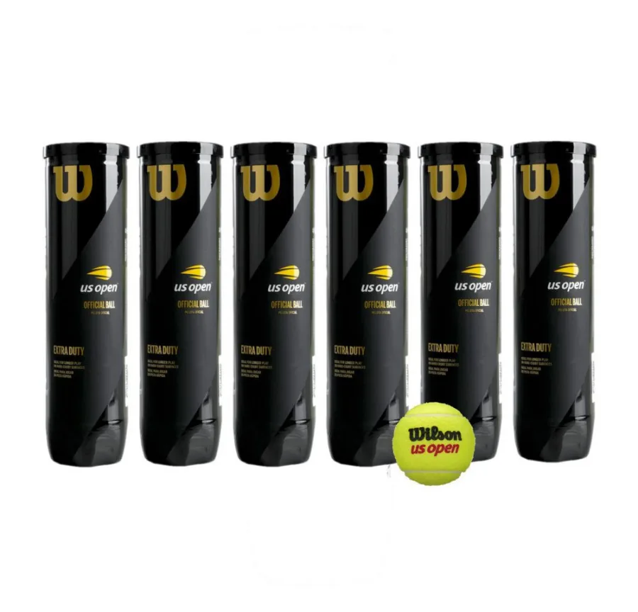 Wilson Wilson Tennisball US Open - 24 Tennisbälle - Training und Wettkampf (6 x 4er Dose)