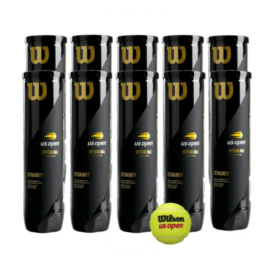 Wilson Wilson Tennisball US Open - 40 Tennisbälle - Training und Wettkampf (10 x 4er Dose)