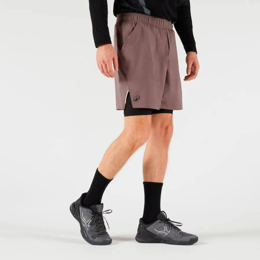 KUIKMA Herren Tennisshorts - Thermic 2-in-1 braun/schwarz