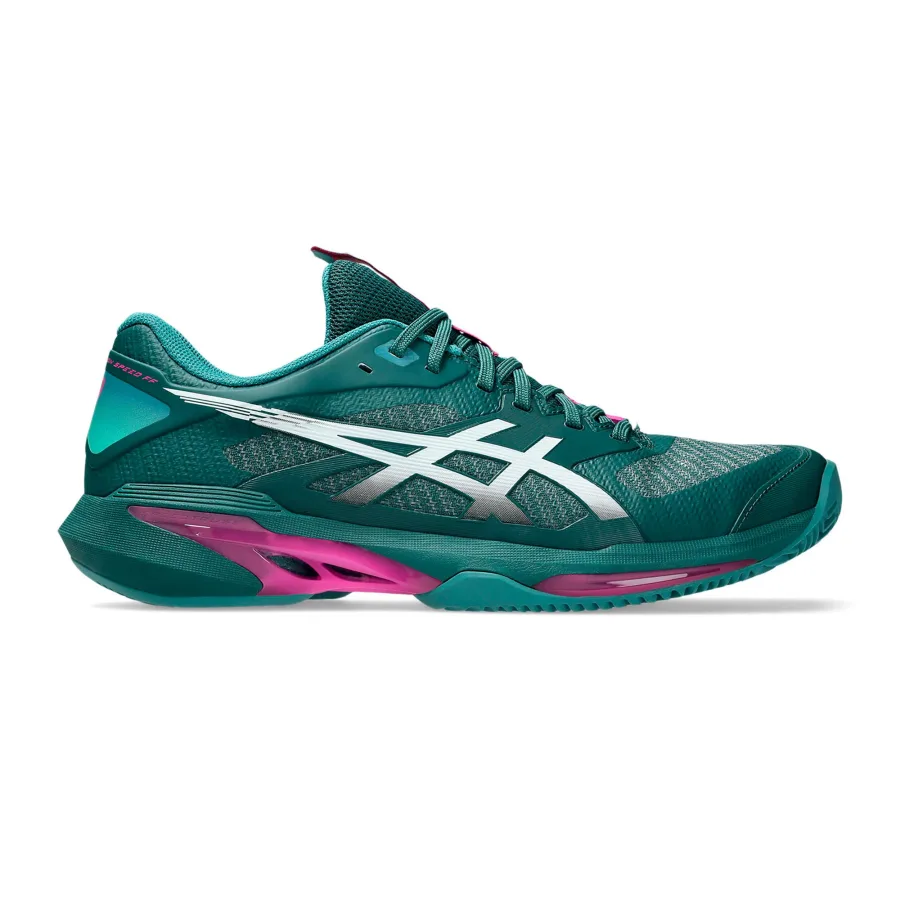 ASICS Solution Speed FF 4 Sandplatzschuh Herren - petrol, pink