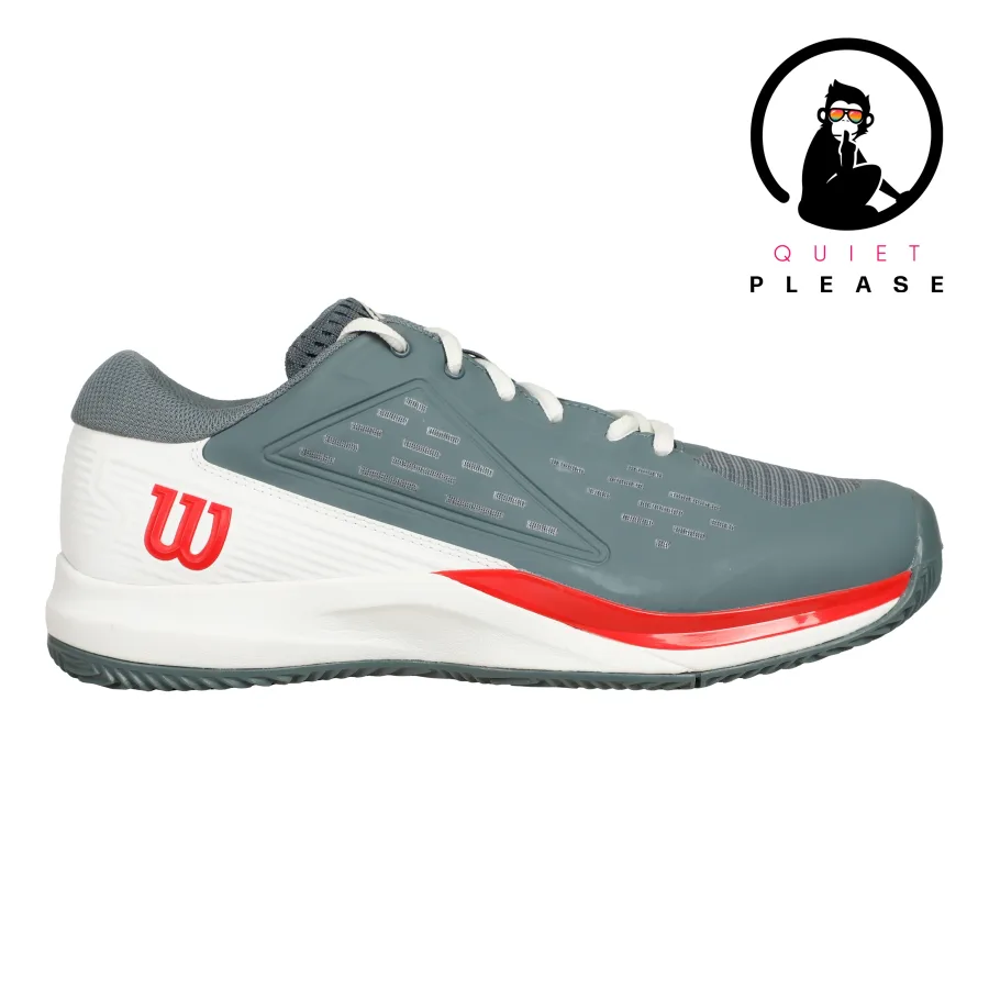Wilson Rush Pro Ace Quiet Please Sandplatzschuh Herren-Grau,Orange