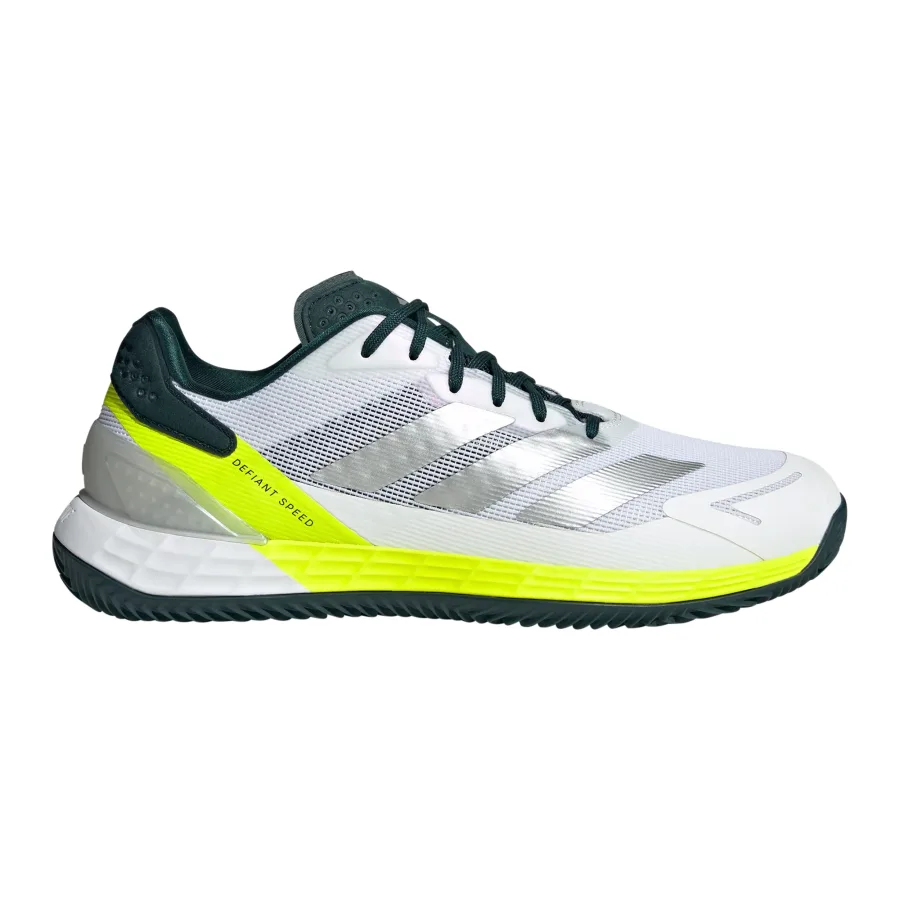 adidas Defiant Speed 2 Sandplatzschuh Herren - weiß, neongelb