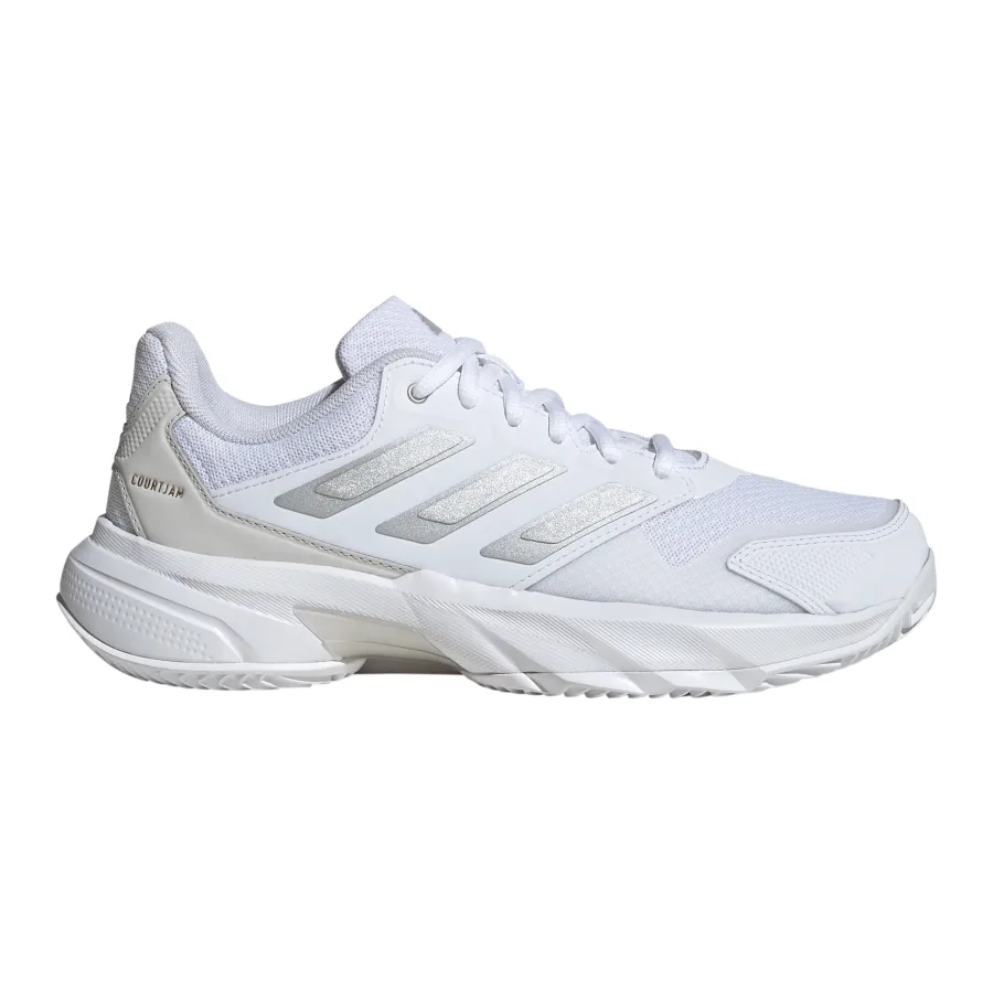 adidas CourtJam Control 3 Sandplatzschuh Damen - weiß, silber