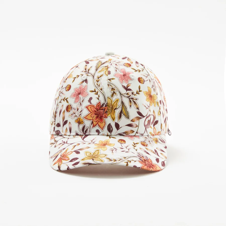 KUIKMA Schirmmütze Tennis-Cap TC 500 Gr. 56 beige mit Blumen