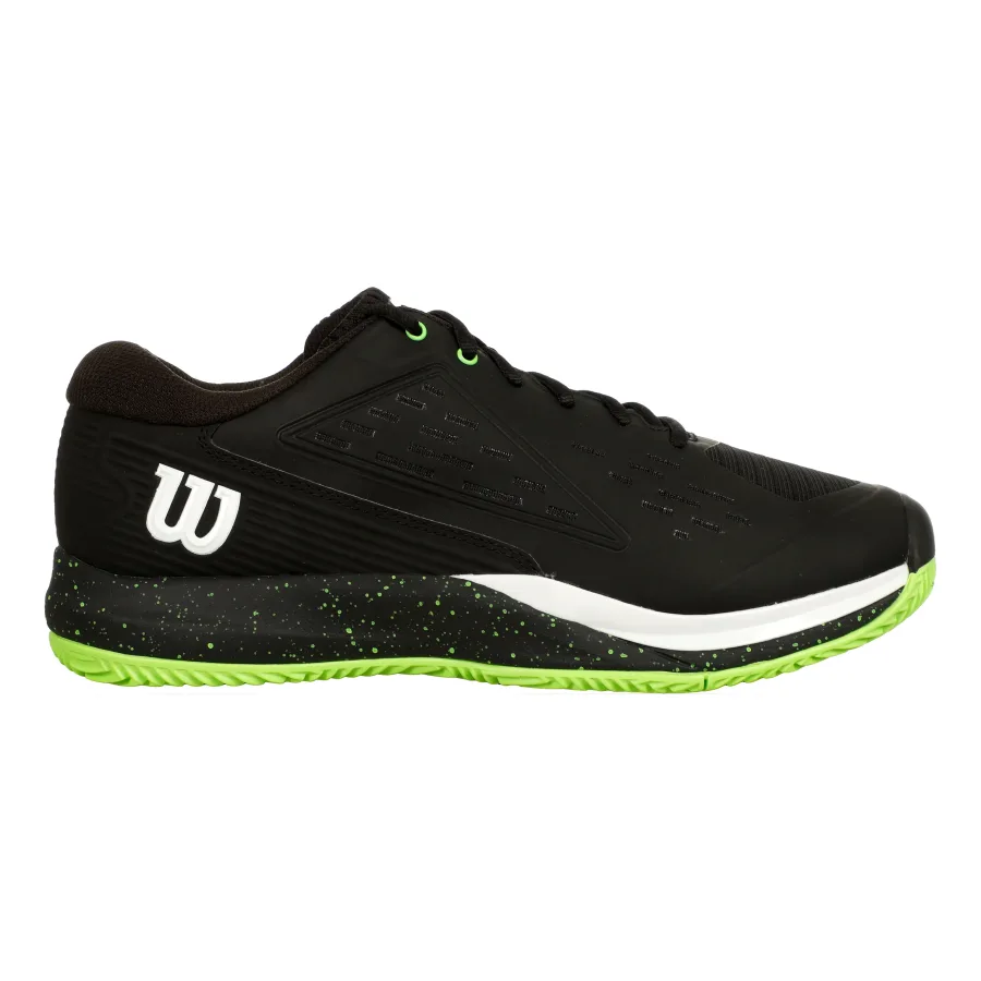Wilson Rush Pro Ace Sandplatzschuh Herren-Schwarz,Neongrün