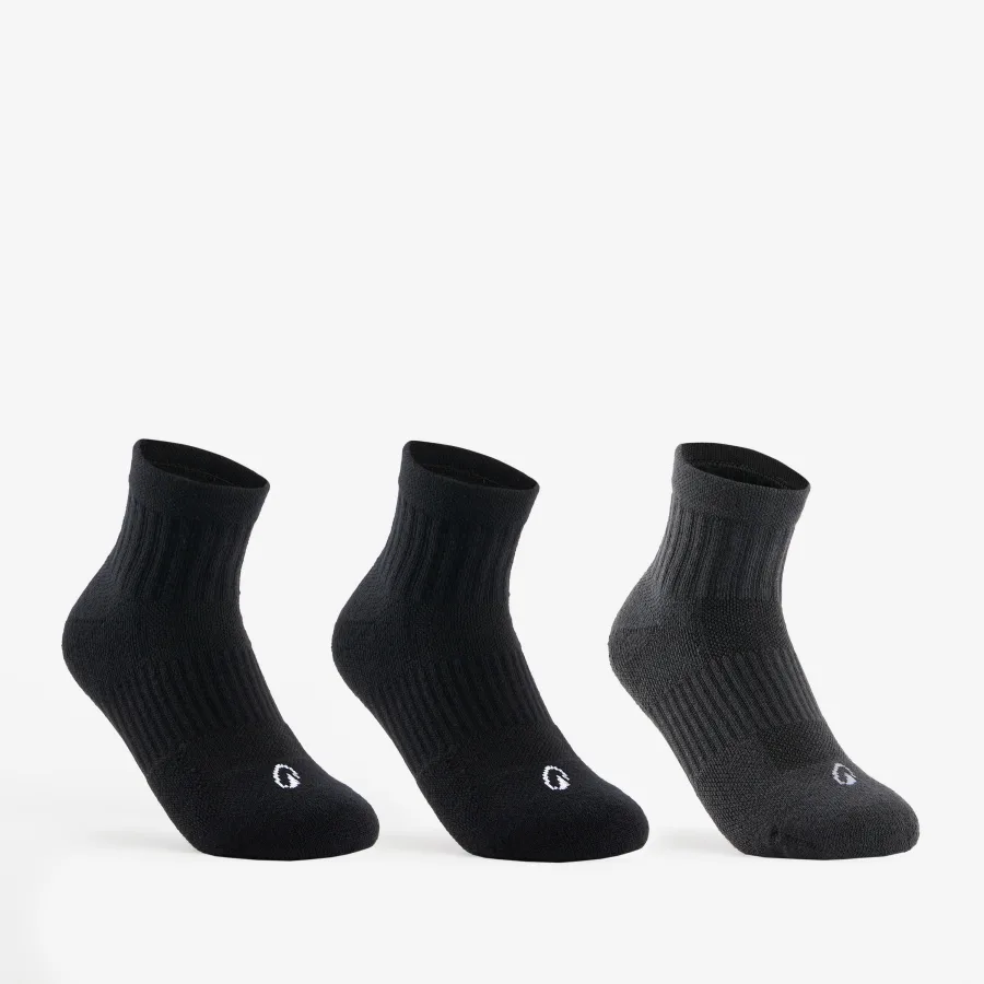 Decathlon Kinder Tennissocken 3er Pack - RS500 schwarz/grau