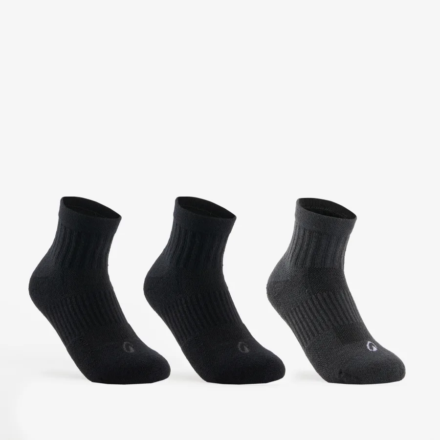 Decathlon Kinder Tennissocken High 3er Pack - RS500 schwarz/grau