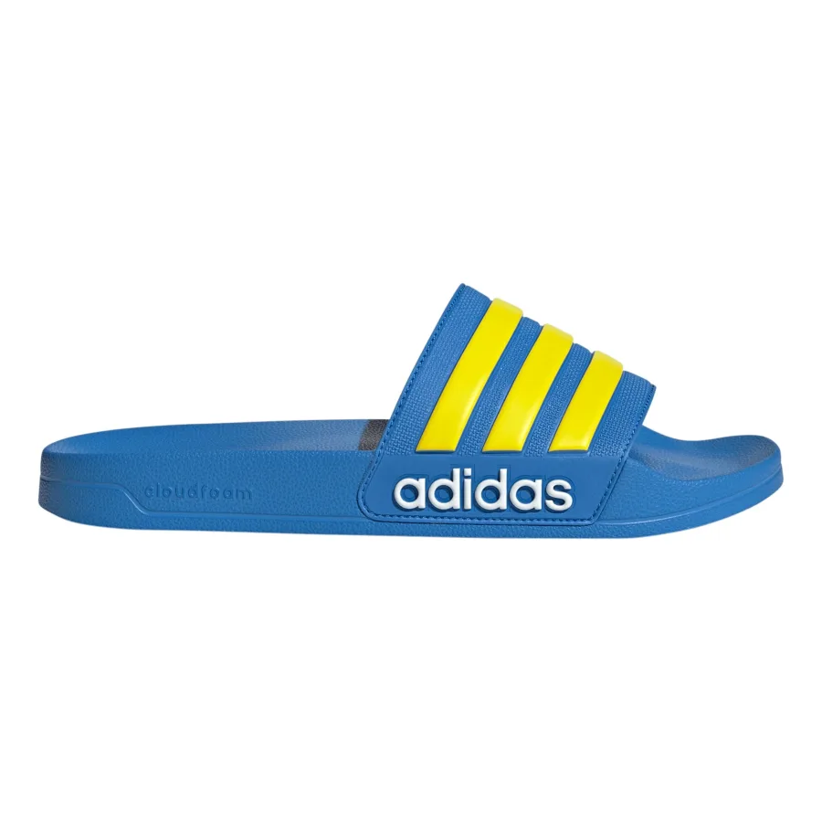 adidas Adilette Shower Badelatschen Unisex - blau, gelb