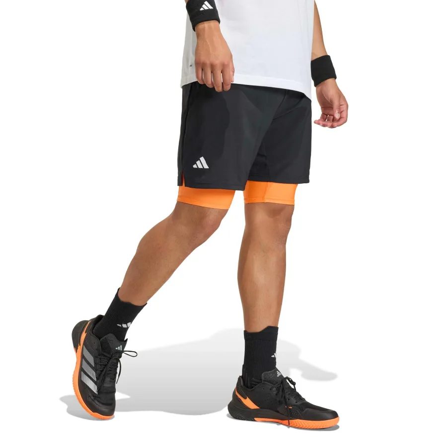 adidas Club 2In1 Shorts Herren-schwarz, orange