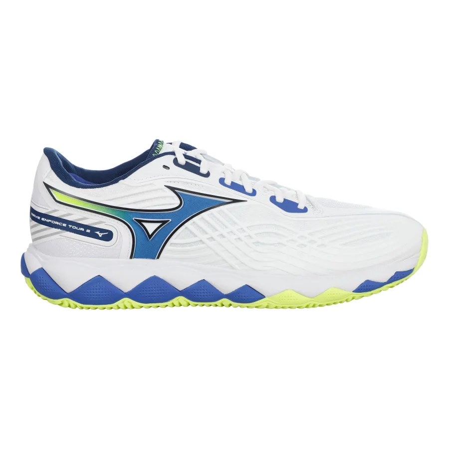 Mizuno Wave Enforce Tour 2 Sandplatzschuh Herren - weiß, blau